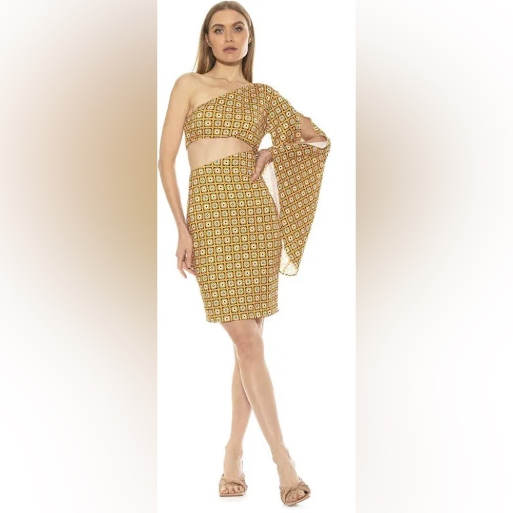 Alexia Admor Women's Reese One Shoulder Cutout Sheath Dress Size Xlarge